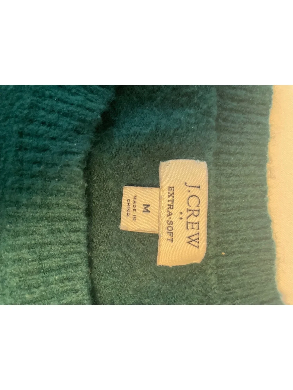 J.Crew Extra Soft Medium Green Crewneck Sweater
